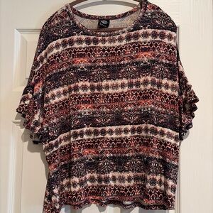 Bobeau Multicolor Patterned Blouse